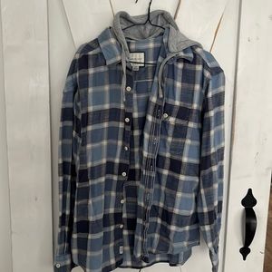American eagle button up with hoodie